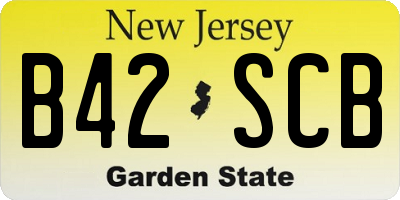 NJ license plate B42SCB