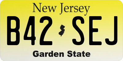 NJ license plate B42SEJ