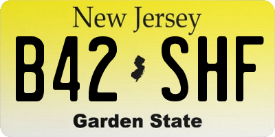 NJ license plate B42SHF