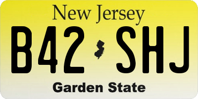 NJ license plate B42SHJ