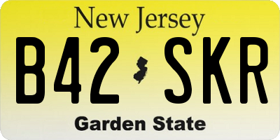 NJ license plate B42SKR
