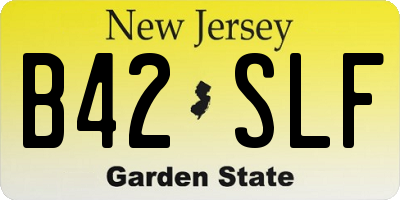 NJ license plate B42SLF