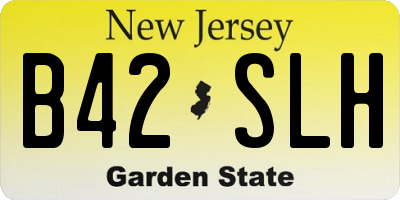 NJ license plate B42SLH