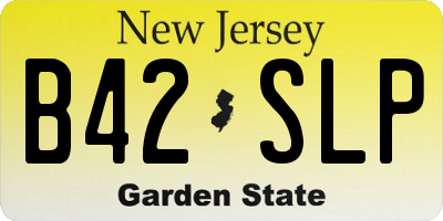 NJ license plate B42SLP