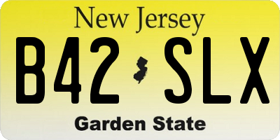 NJ license plate B42SLX