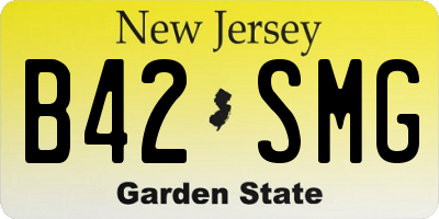 NJ license plate B42SMG