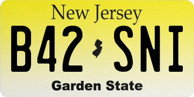 NJ license plate B42SNI