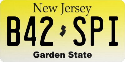 NJ license plate B42SPI