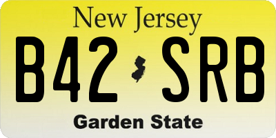 NJ license plate B42SRB