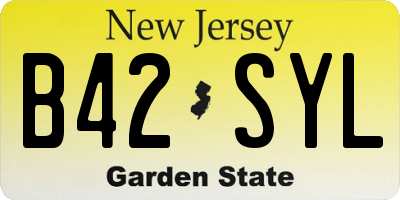 NJ license plate B42SYL