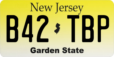 NJ license plate B42TBP