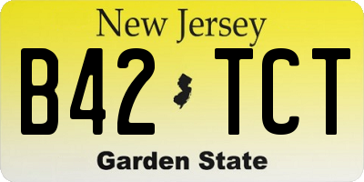 NJ license plate B42TCT