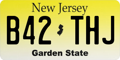 NJ license plate B42THJ