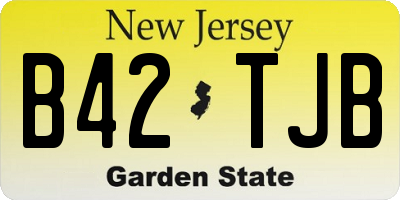 NJ license plate B42TJB