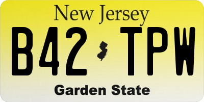 NJ license plate B42TPW