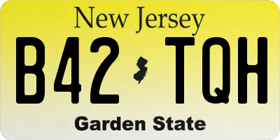 NJ license plate B42TQH