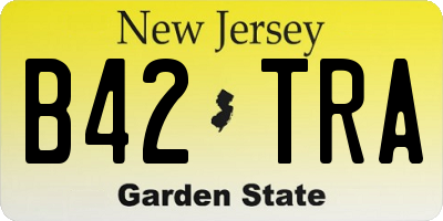 NJ license plate B42TRA
