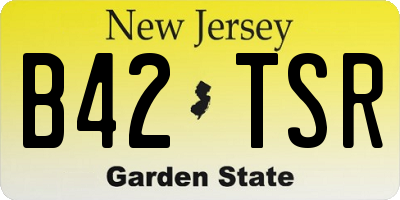 NJ license plate B42TSR