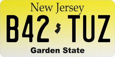 NJ license plate B42TUZ
