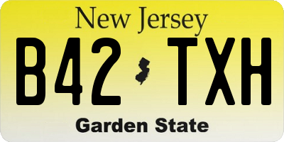 NJ license plate B42TXH