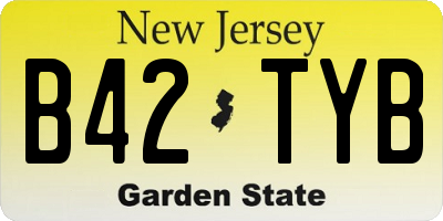 NJ license plate B42TYB