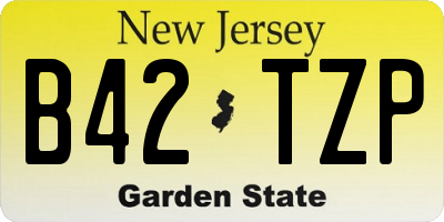 NJ license plate B42TZP