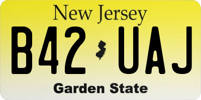 NJ license plate B42UAJ