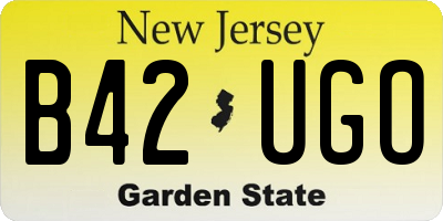 NJ license plate B42UGO