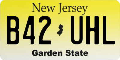 NJ license plate B42UHL