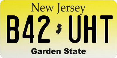 NJ license plate B42UHT
