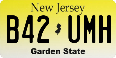 NJ license plate B42UMH