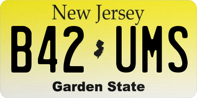 NJ license plate B42UMS