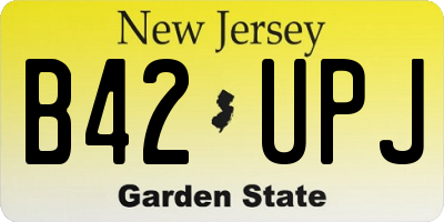NJ license plate B42UPJ