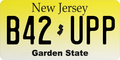 NJ license plate B42UPP