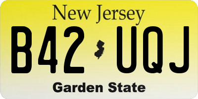NJ license plate B42UQJ
