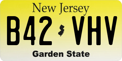 NJ license plate B42VHV