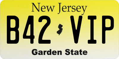 NJ license plate B42VIP