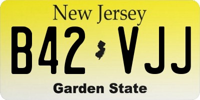 NJ license plate B42VJJ