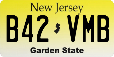 NJ license plate B42VMB