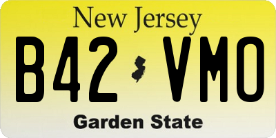 NJ license plate B42VMO