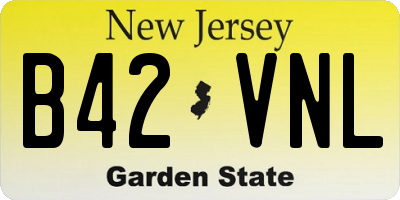 NJ license plate B42VNL