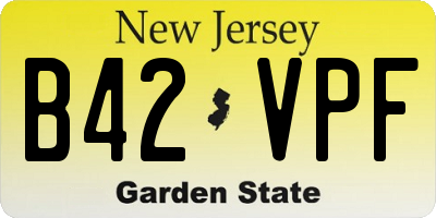 NJ license plate B42VPF