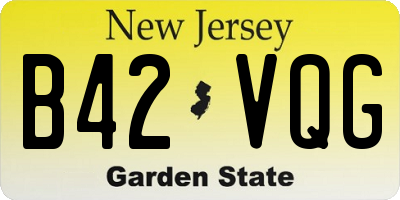 NJ license plate B42VQG
