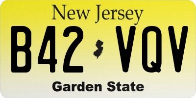 NJ license plate B42VQV