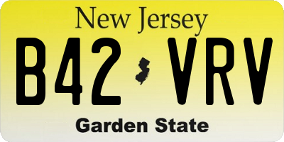 NJ license plate B42VRV