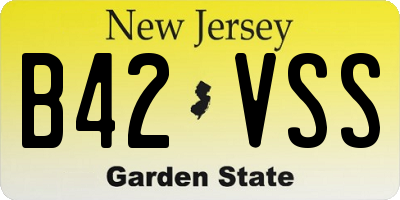 NJ license plate B42VSS