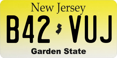 NJ license plate B42VUJ
