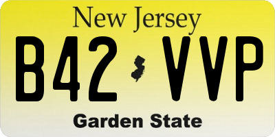 NJ license plate B42VVP