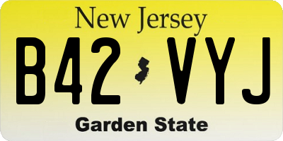 NJ license plate B42VYJ