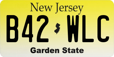 NJ license plate B42WLC